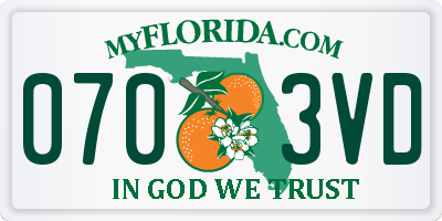FL license plate 0703VD