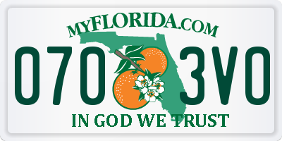 FL license plate 0703VO