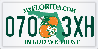 FL license plate 0703XH