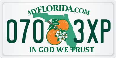 FL license plate 0703XP