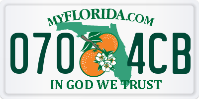FL license plate 0704CB