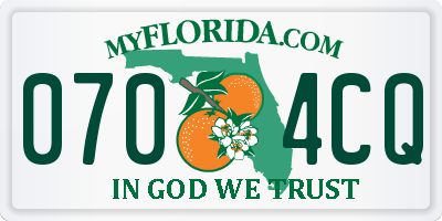 FL license plate 0704CQ