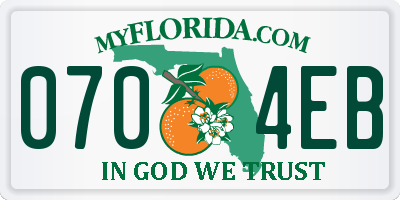 FL license plate 0704EB