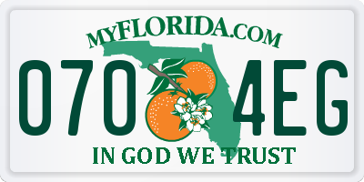 FL license plate 0704EG