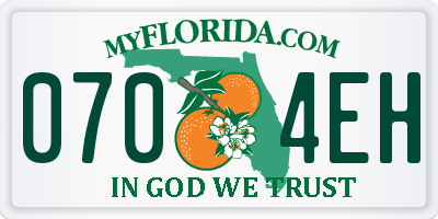 FL license plate 0704EH