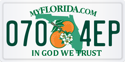 FL license plate 0704EP