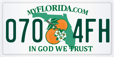 FL license plate 0704FH
