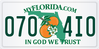 FL license plate 0704IO
