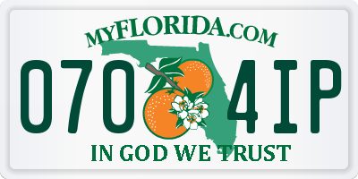 FL license plate 0704IP