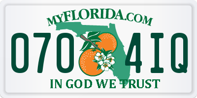 FL license plate 0704IQ