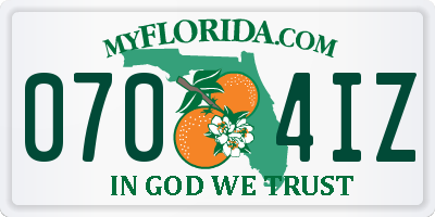 FL license plate 0704IZ