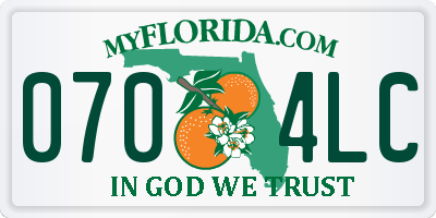 FL license plate 0704LC