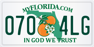 FL license plate 0704LG