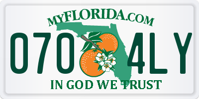 FL license plate 0704LY