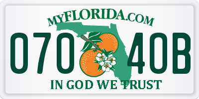 FL license plate 0704OB