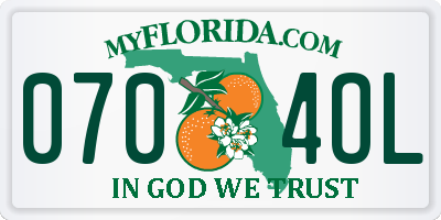 FL license plate 0704OL