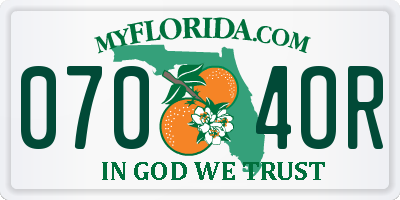 FL license plate 0704OR