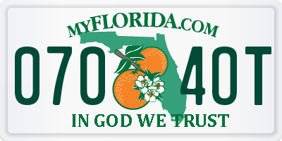 FL license plate 0704OT
