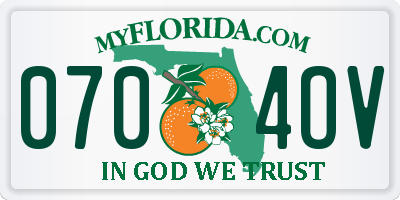 FL license plate 0704OV
