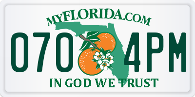 FL license plate 0704PM