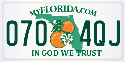FL license plate 0704QJ
