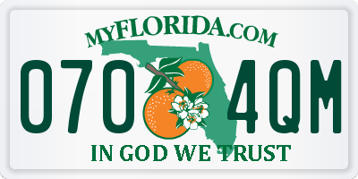 FL license plate 0704QM