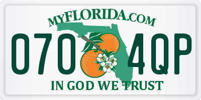 FL license plate 0704QP