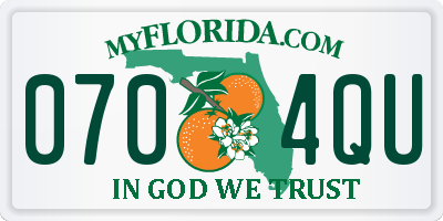 FL license plate 0704QU