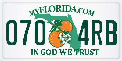 FL license plate 0704RB