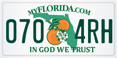 FL license plate 0704RH