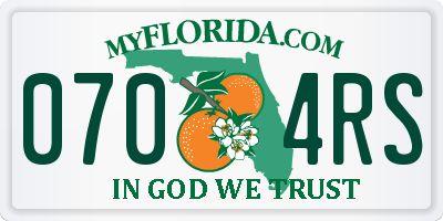 FL license plate 0704RS