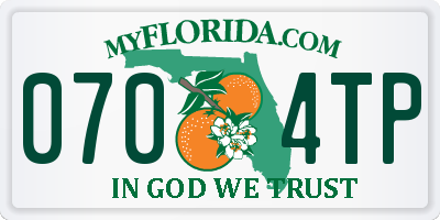 FL license plate 0704TP