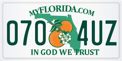 FL license plate 0704UZ