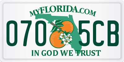 FL license plate 0705CB