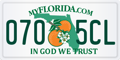 FL license plate 0705CL