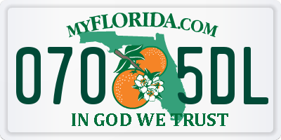 FL license plate 0705DL