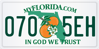 FL license plate 0705EH