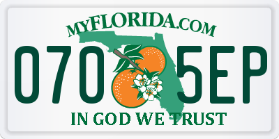 FL license plate 0705EP