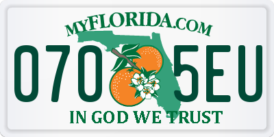 FL license plate 0705EU