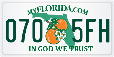 FL license plate 0705FH