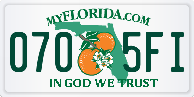 FL license plate 0705FI