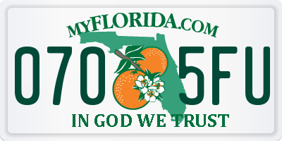 FL license plate 0705FU