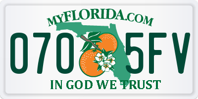 FL license plate 0705FV