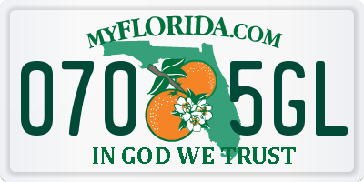 FL license plate 0705GL