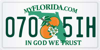 FL license plate 0705IH
