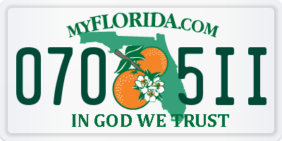 FL license plate 0705II