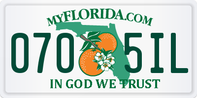 FL license plate 0705IL