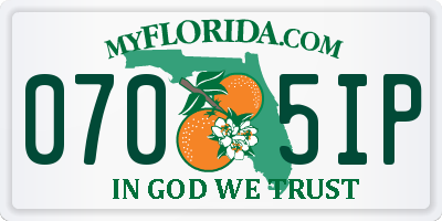 FL license plate 0705IP