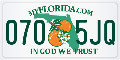 FL license plate 0705JQ