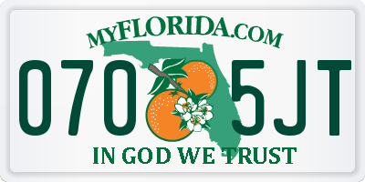 FL license plate 0705JT